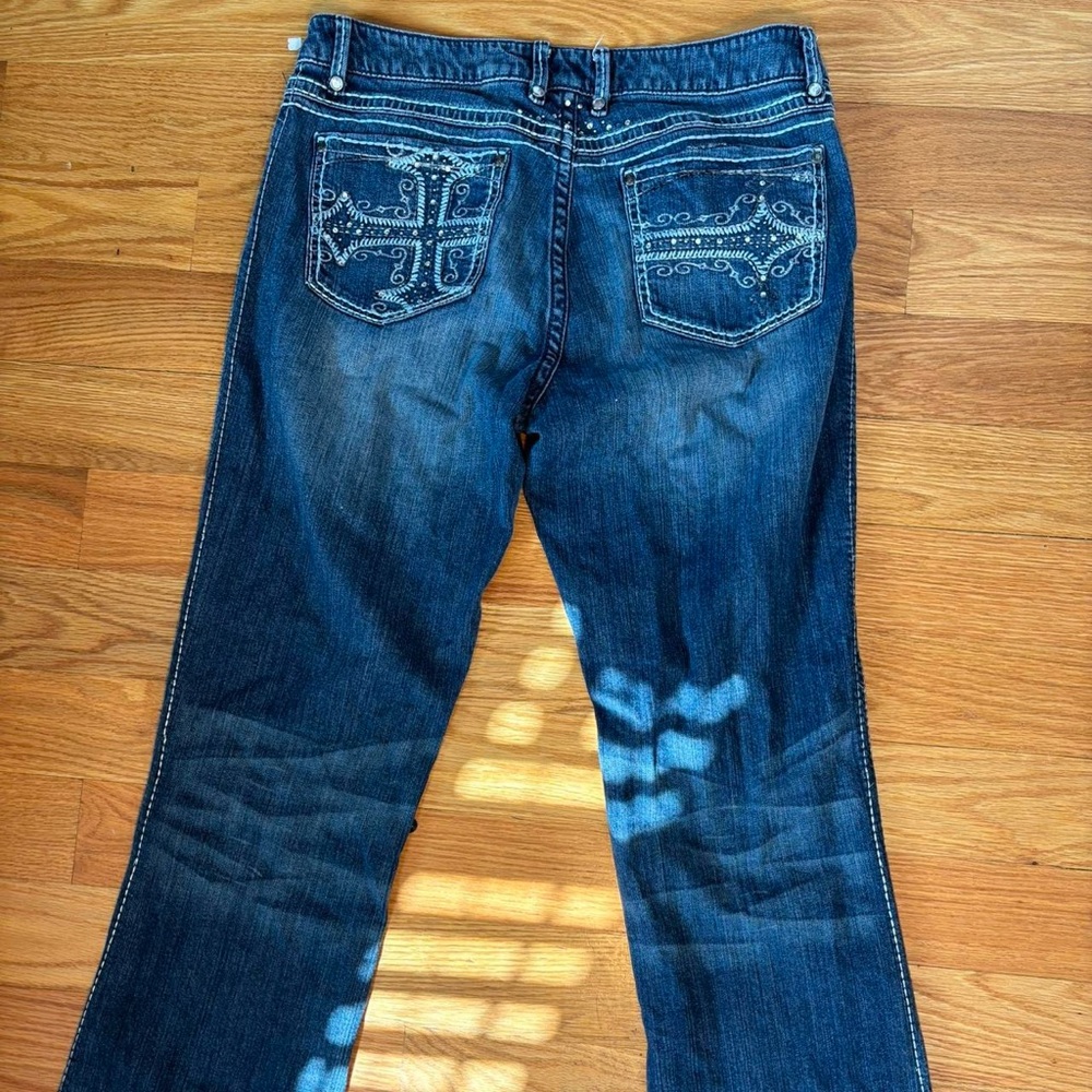 2000s rock 47 by wrangler low rise bootcut jeans